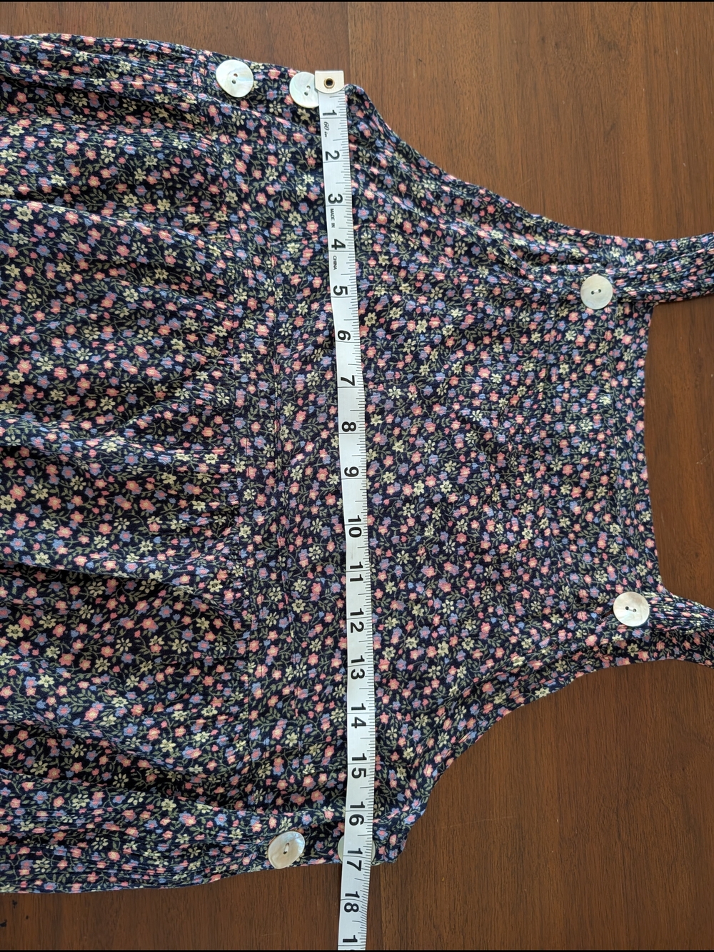 Vintage Christopher & Banks Apron Dress Floral - 6 - Picture 9 of 10